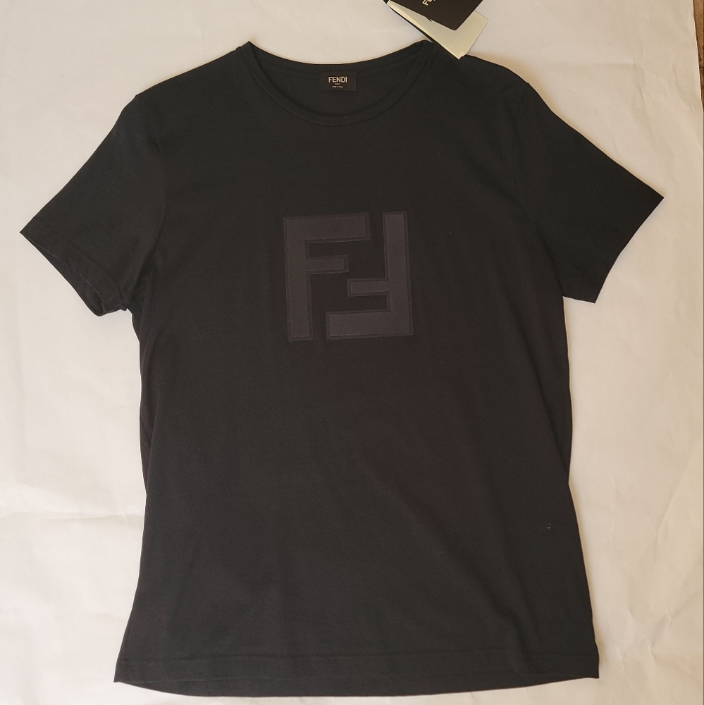 Fendi FF Logo Patch T-shirt Tee Light Jersey
